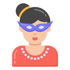 
A magician man in flat icon design

