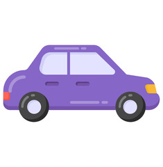 
Sedan vector icon in flat design 

