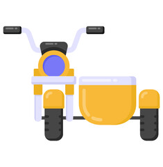 Fototapeta premium Icon of scooter, flat design