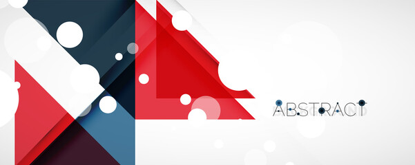 Geometric abstract background. Techno color triangle shapes. Vector illustration for covers, banners, flyers and posters and other designs
