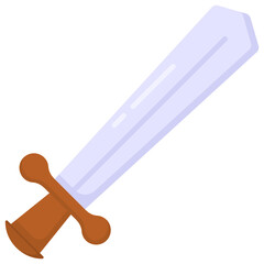 
A flat sword for war, editable design

