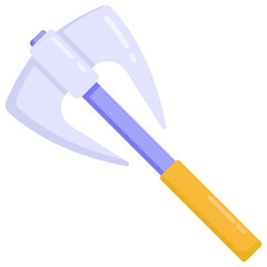 
A medieval axe tool flat editable icon

