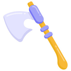 
A medieval axe tool flat editable icon

