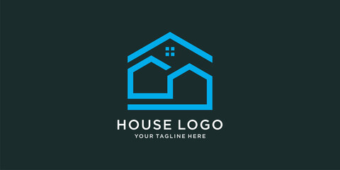 modern house logo with creative abstract concept part 4