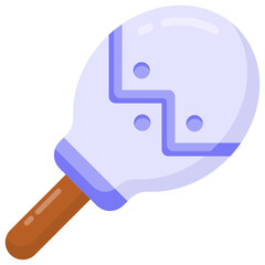 
Mexican maraca instrument flat icon design

