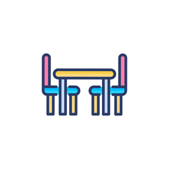 Dining Room icon in vector. Logotype