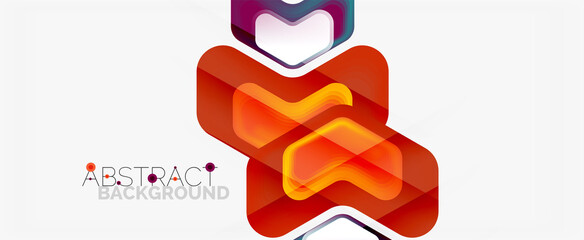 Vector 3d arrow geometric composition, abstract background for business or technology presentation, internet poster or web brochure cover, wallpaper