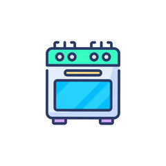 Oven icon in vector. Logotype
