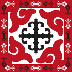 Design asian element Kazakh national ornaments.