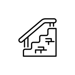 Stairs icon in vector. Logotype