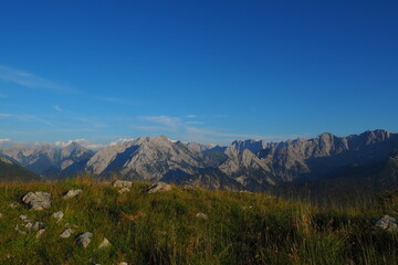 Alpenglühen und sunset im Karwendelgebirge
