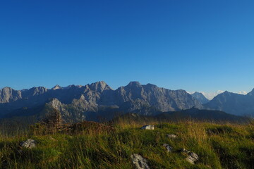 Alpenglühen und sunset im Karwendelgebirge