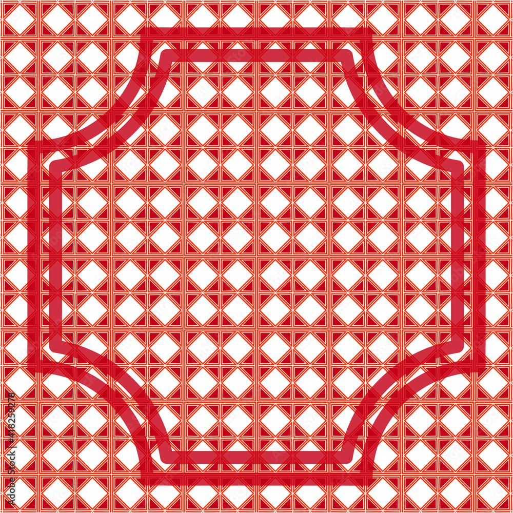 Poster silk scarf with a geometric pattern. square vector