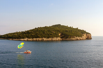 View of Lokrum Island, located near the city of Dubrovnik. Croatia 