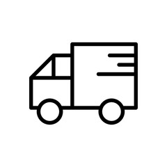 Truck delivery icon line style vector