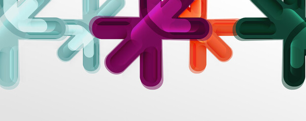 Abstract glossy crosses background for business or technology presentations, internet posters or web brochure covers