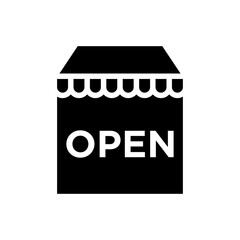 Store icon solid style for your web design, logo, UI. illustration.