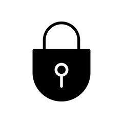 padlock icon solid style vector