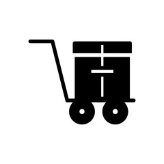 trolley icon solid style vector