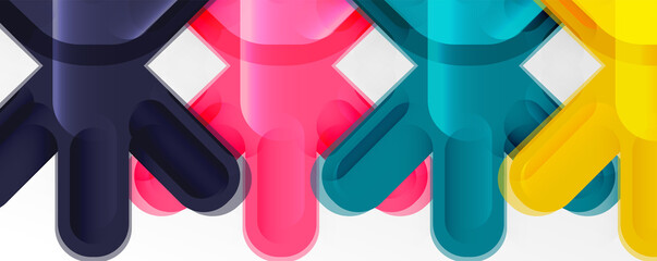 Abstract glossy crosses background for business or technology presentations, internet posters or web brochure covers