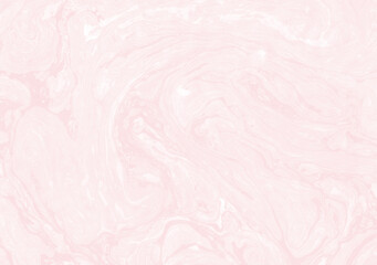 Fototapeta premium Abstract artsy backdrop. Decorative glamour pink acrylic marble texture. Glam theme, festive brand, creative poster. Marbling background. Liquid ink on wet surface. Light rose marbled paper.