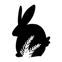 Bunny and flowers. Cut files for your design