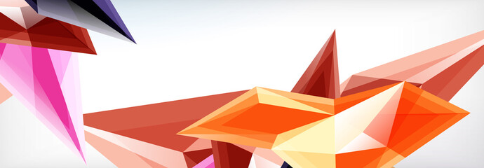 Fototapeta premium Vector 3d triangles and pyramids abstract background for business or technology presentations, internet posters or web brochure covers