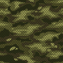 Fototapeta na wymiar Camouflage seamless geometric pattern. Abstract camo geometric. Print on fabric on clothes. Vector graphics