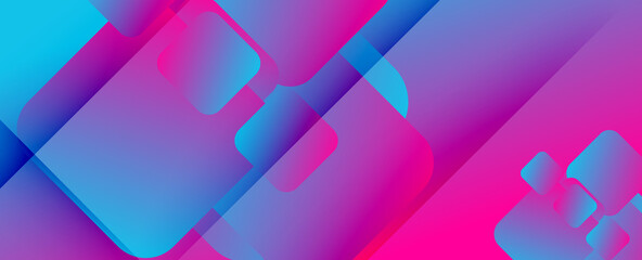 Square shapes composition geometric abstract background. 3D shadow effects and fluid gradients. Modern overlapping forms