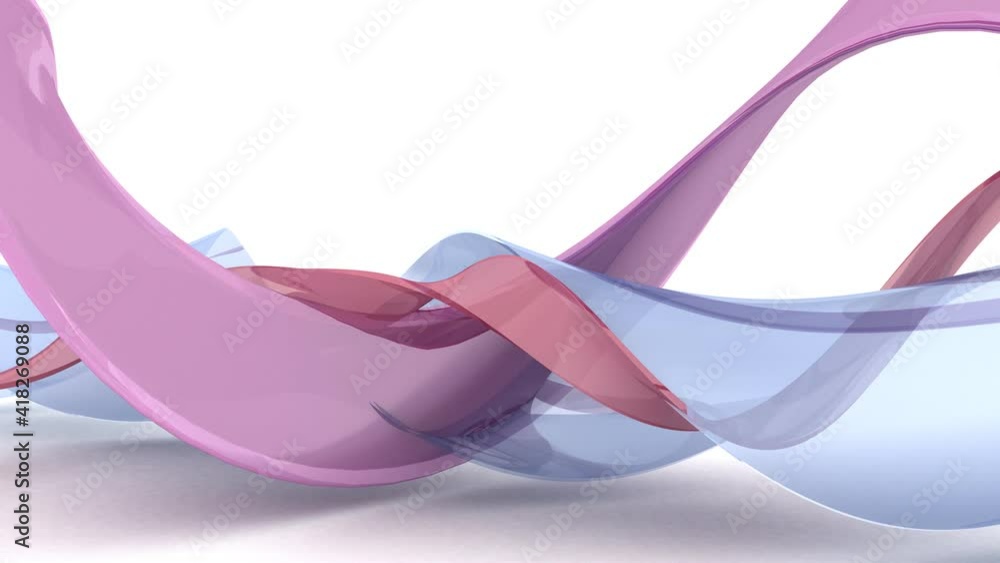 Poster 3d rendering of abstract colorful fluid design in bright colors. seamless loop.