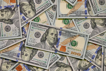 Cash of hundred dollar bills.