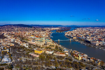 Fototapeta na wymiar Budapest aus der Luft | Luftbilder von Ungarns Hauptstadt Budapest mit allen Sehenswürdigkeiten von Budapest
