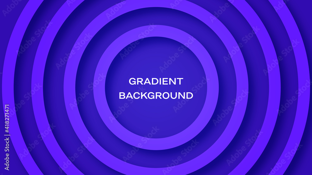 Poster abstract blue background with circles . purple gradient texture background .