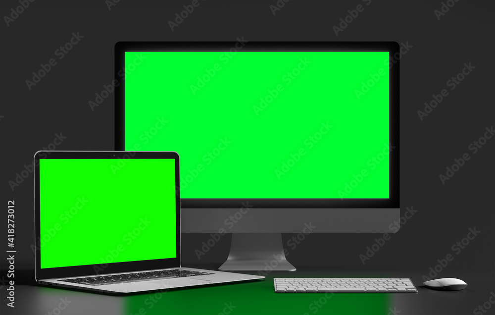 Poster isolated devices mockup - 3d rendering.