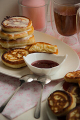 jam pancakes breakfast condensed milk