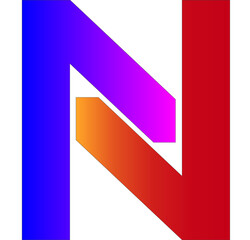 Illustration of Alpabet Logo Design Letter "n" for the purposes of making applications or music software, videos and recording