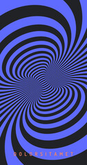 Abstract background made of distorted lines. Pattern with optical illusion. Psychedelic stripes. Vector illustration for brochure, flyer, card, banner or cover.