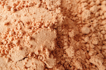 Decorative cosmetic background, eyeshadows powder texture close up