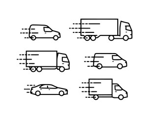 pack icons with cars and trucks
