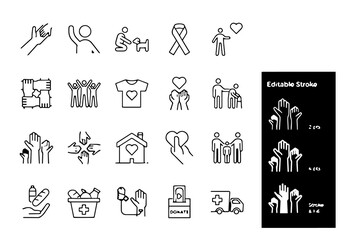 set of icons of people
