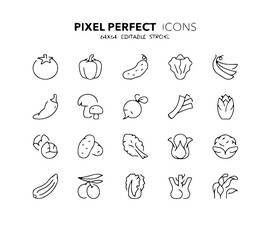 set of food icons