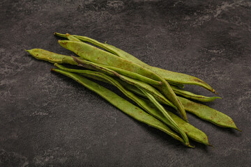 Green bean heap for cooking