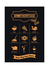 simple fast food menu vector design