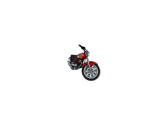 motorcycle isolated on white background
