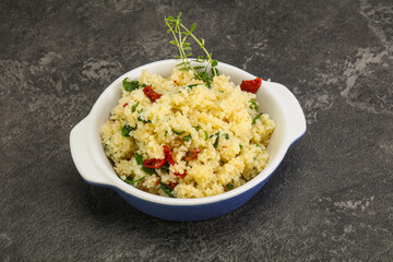 Vegetarian uisine - couscous with vegetables