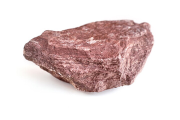 Stone on white background, geological science