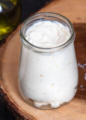 Homemade mayonnaise. Mayonnaise texture. Close up
