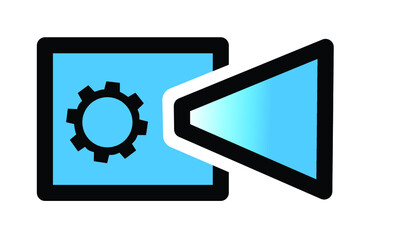 Illustation Design Camera Logo Recorder for Embellishment of Application and Software