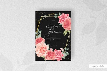 Arrangement floral wedding invitation card template design