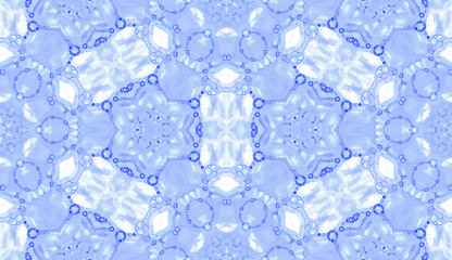Violet seamless pattern. Astonishing delicate soap bubbles. Lace hand drawn textile ornament. Kaleid